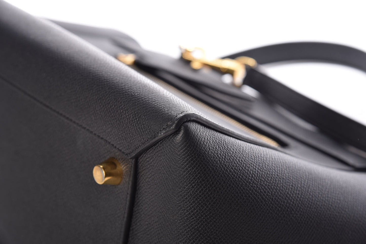 Grained Calfskin Mini Belt Bag Black