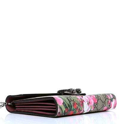 Gucci GG Supreme Monogram Blooms Mini Dionysus Chain Wallet Beige Multicolor Dry Rose 3 of 4