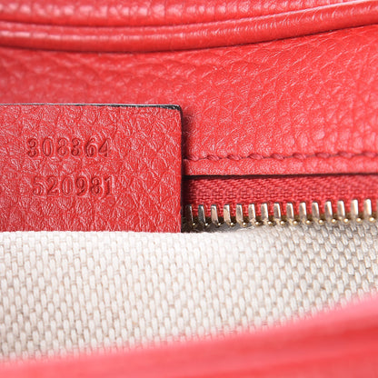 Gucci Pebbled Calfskin Small Soho Disco Bag Tabasco Red 7 of 11