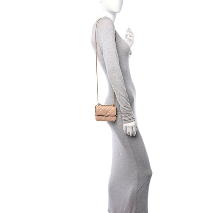 Chanel Calfskin Quilted Perfect Fit Coin Purse With Chain Beige 2 of 11