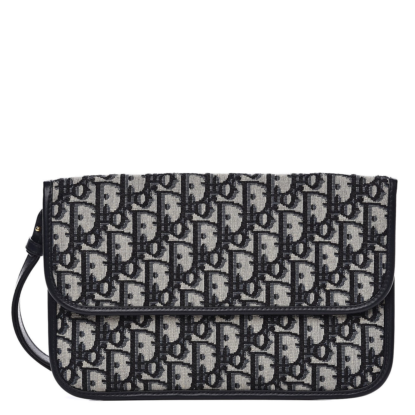 Oblique Flap Pouch Clutch Blue