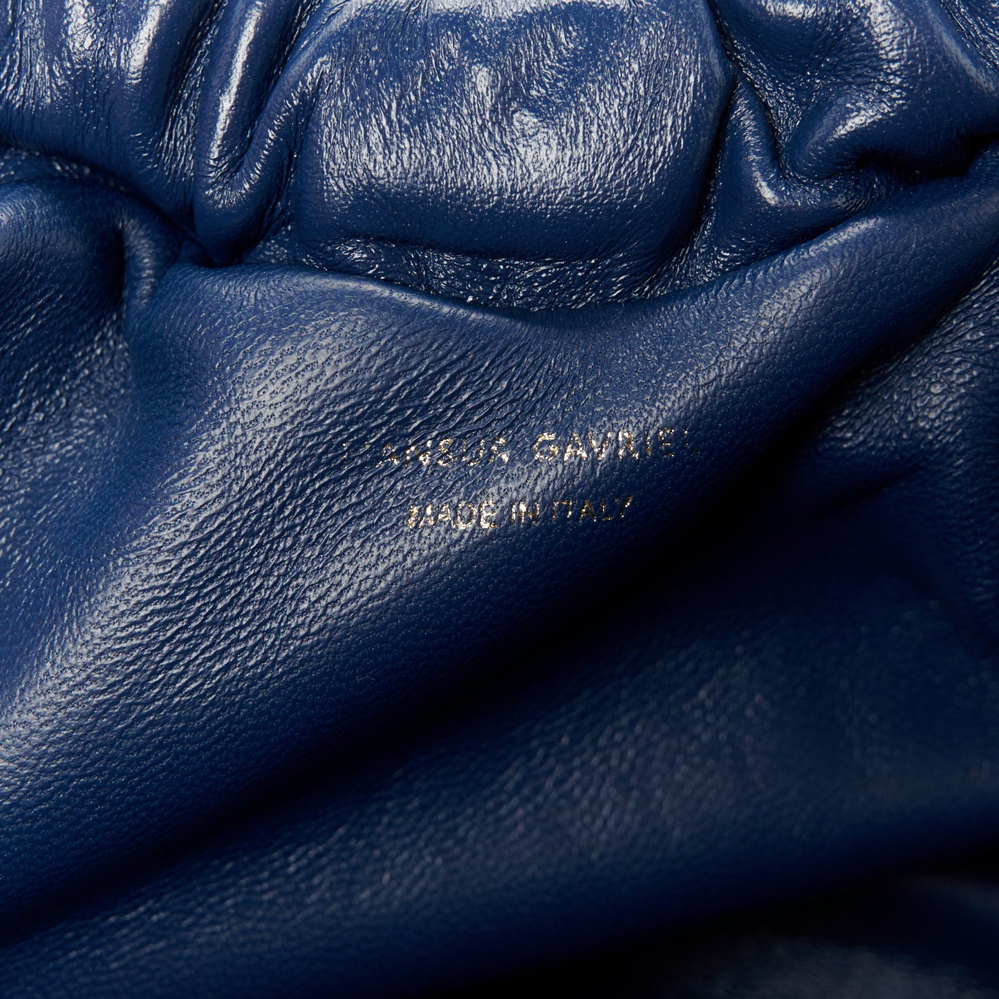 Lambskin Mini Cloud Clutch Blue