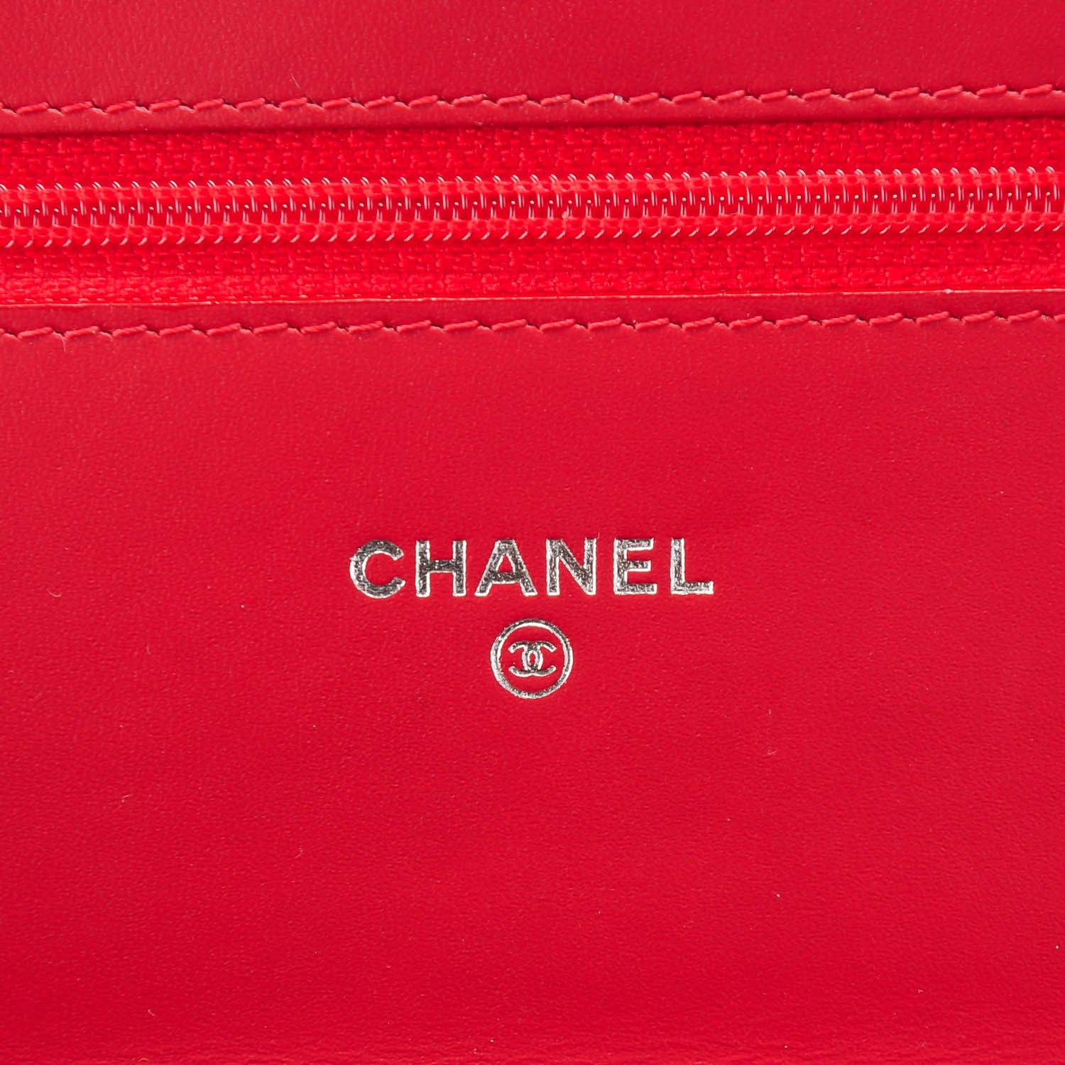 Chanel Patent Quilted Brilliant Wallet On Chain WOC Red 6 of 7