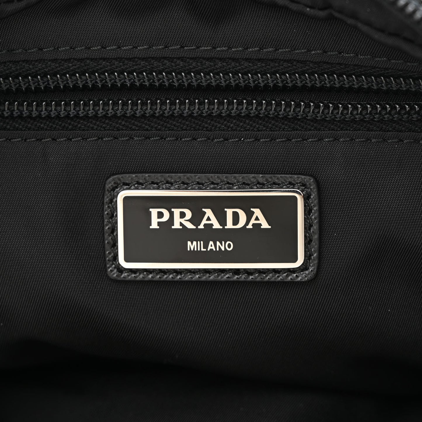 Re-Nylon Saffiano Belt Bag L Black