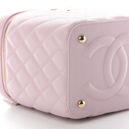 Chanel Caviar Quilted Small Top Handle Vanity Case With Chain Light Pink 8 of 9