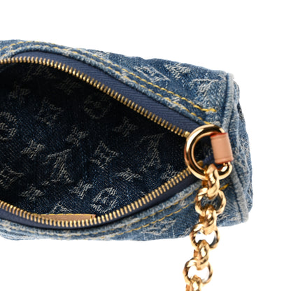 Louis Vuitton Monogram Denim Mini Papillon Denim Blue 5 of 6