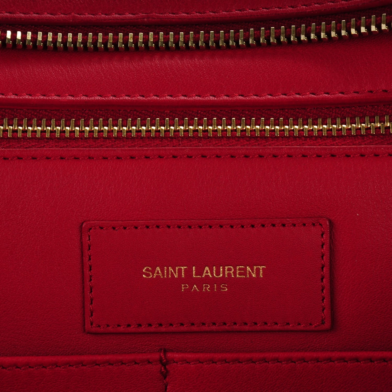 Saint Laurent Calfskin Medium Classic Y Cabas Red 6 of 7