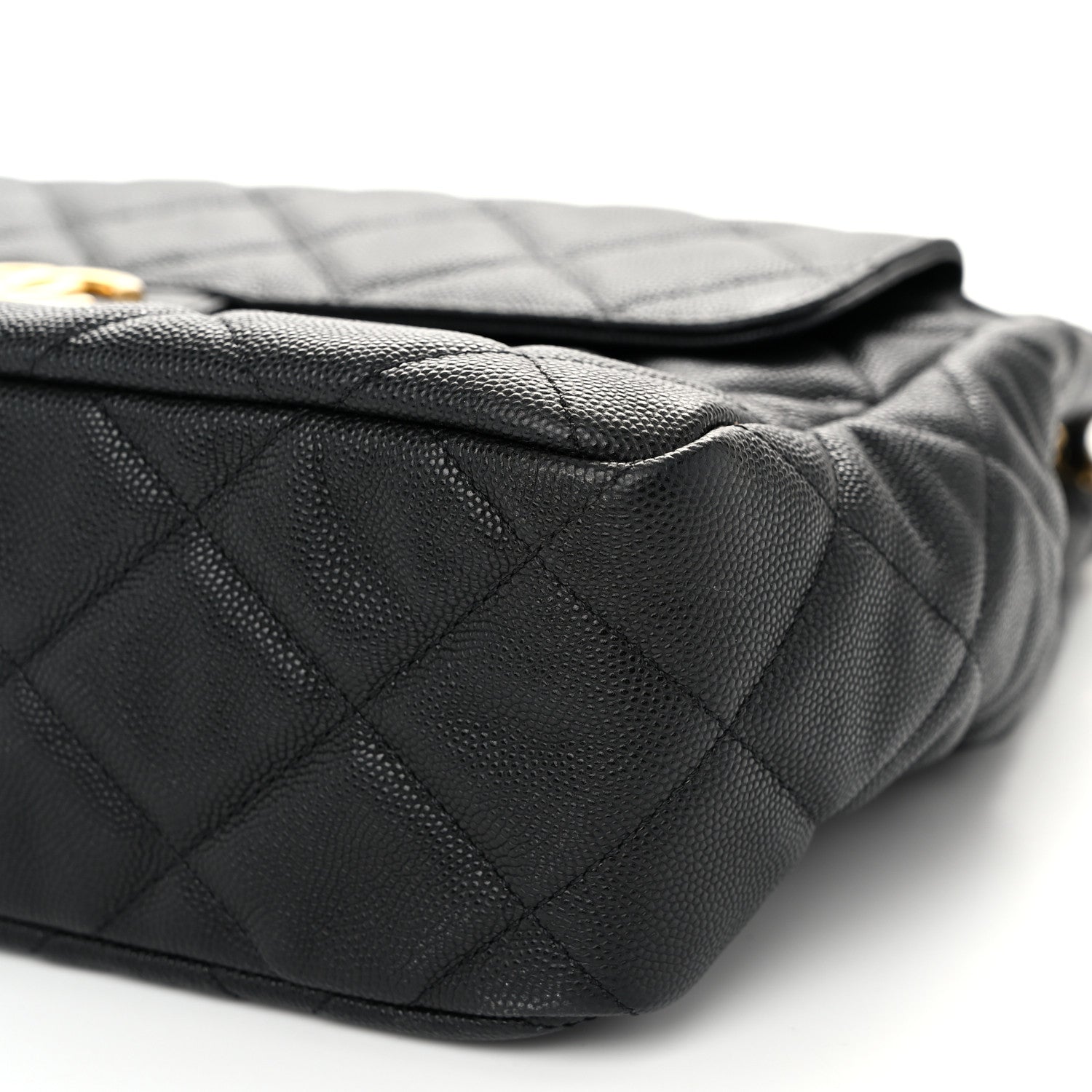Chanel Caviar Quilted Large Wavy CC Hobo Black 10 of 10