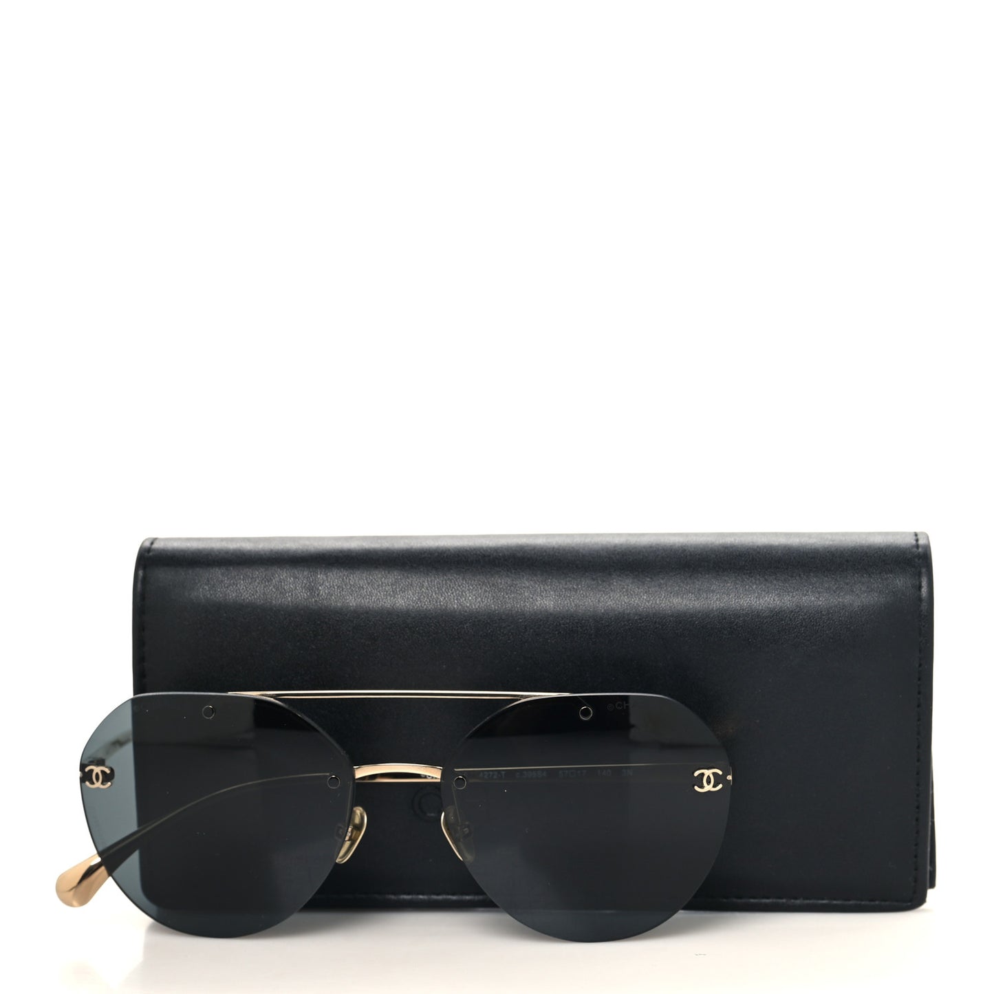 Titanium CC Pilot Aviator Sunglasses 4272-T Gold