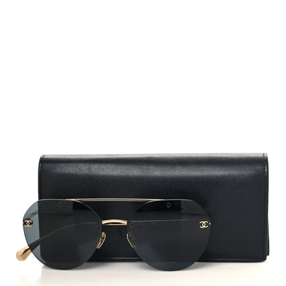 Chanel Titanium CC Pilot Aviator Sunglasses 4272-T Gold 7 of 7