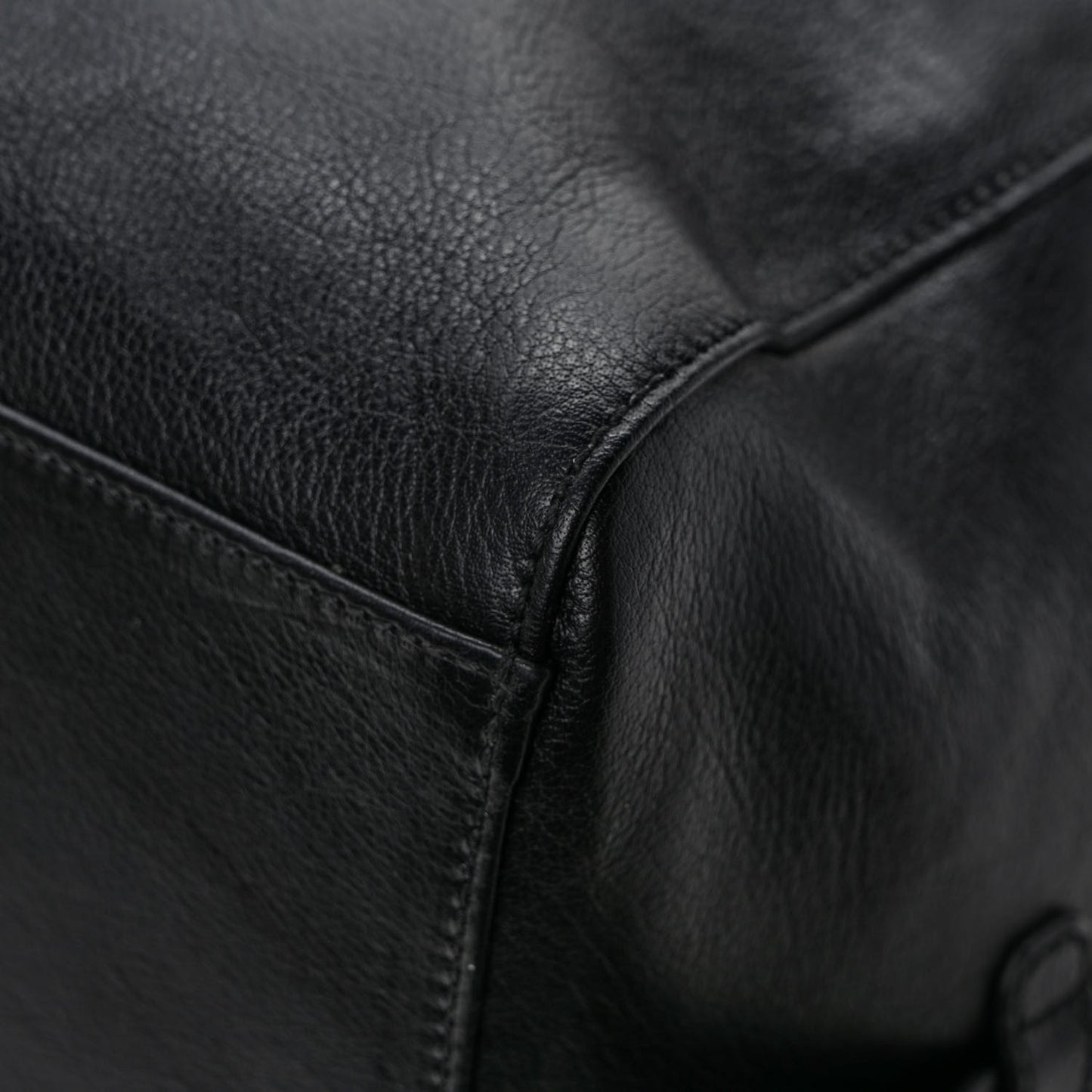 Calfskin Monochrome Medium Double G Tote Bag Black