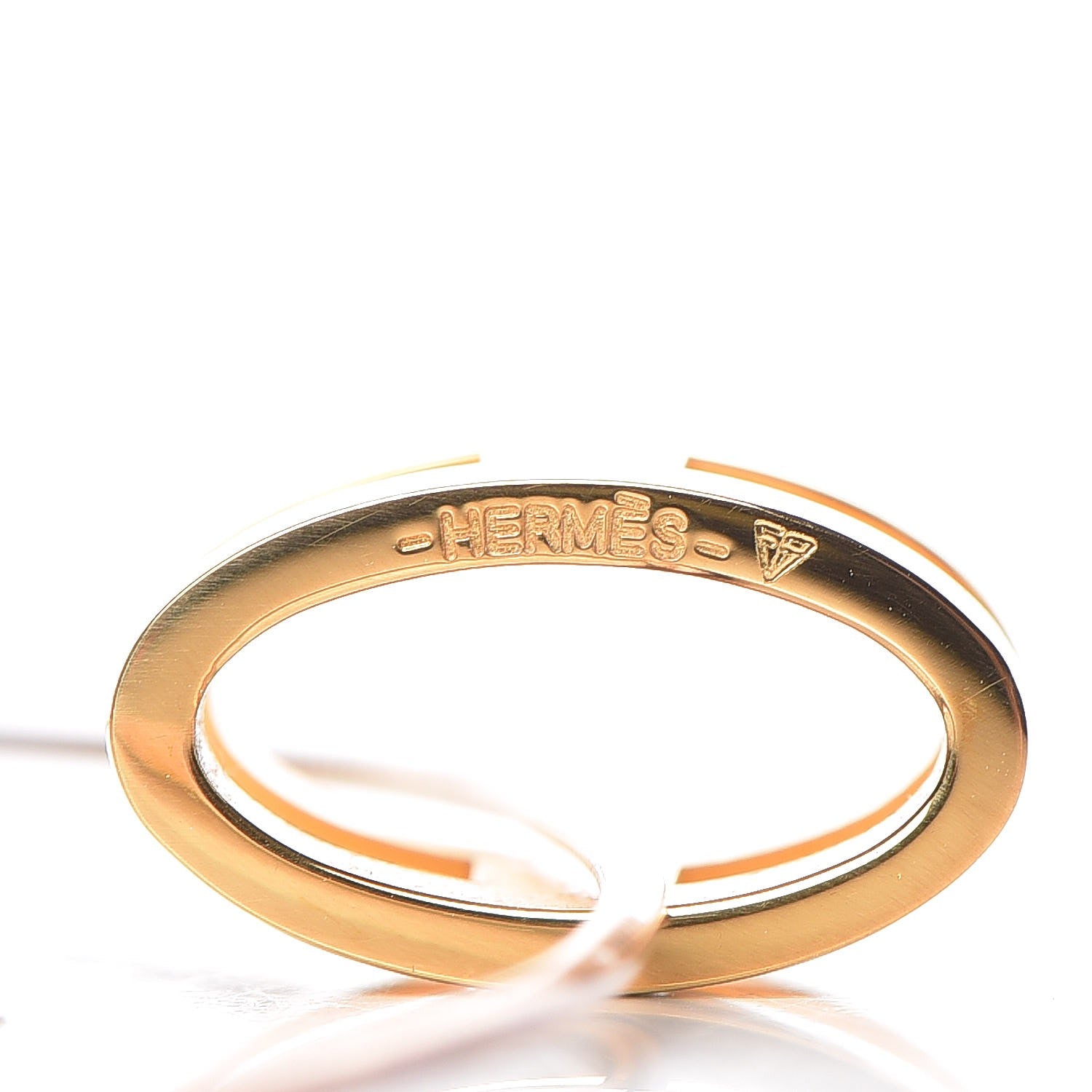 Hermes Lacquered Gold Pop H Pendant Necklace Black 5 of 5