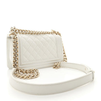 Chanel Lambskin Quilted Small Boy Flap White 3 of 21