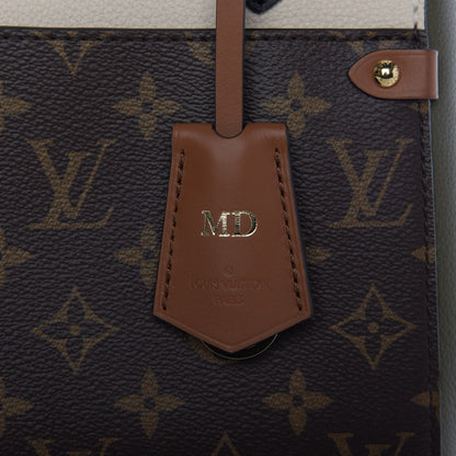 Louis Vuitton Calfskin Monogram Fold Tote PM Cream Khaki Black 10 of 10