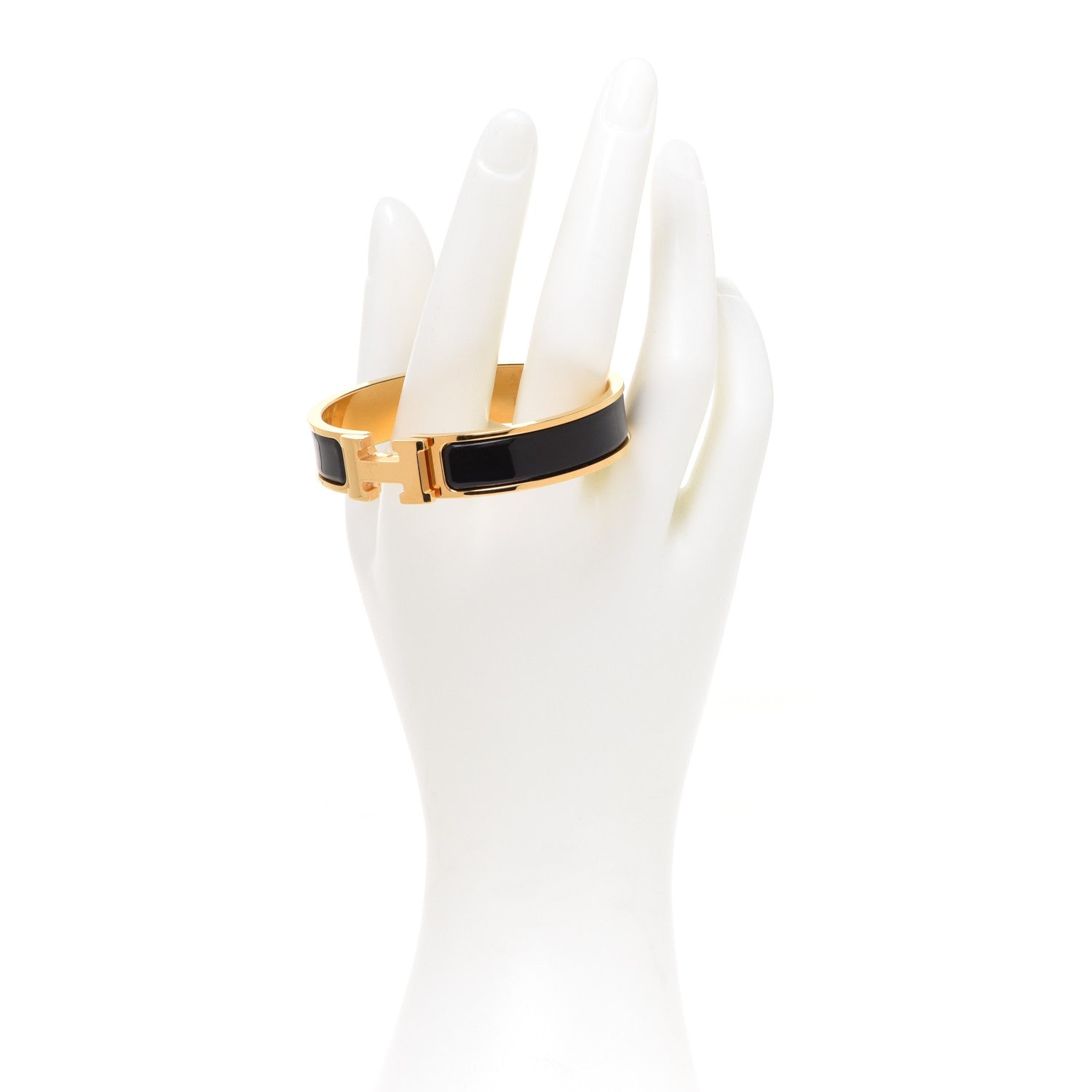 Hermes Enamel Narrow Clic Clac H Bracelet PM Black 2 of 7