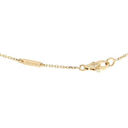 Van Cleef & Arpels 18K Yellow Gold Mother of Pearl Sweet Alhambra Butterfly Pendant Necklace 4 of 6