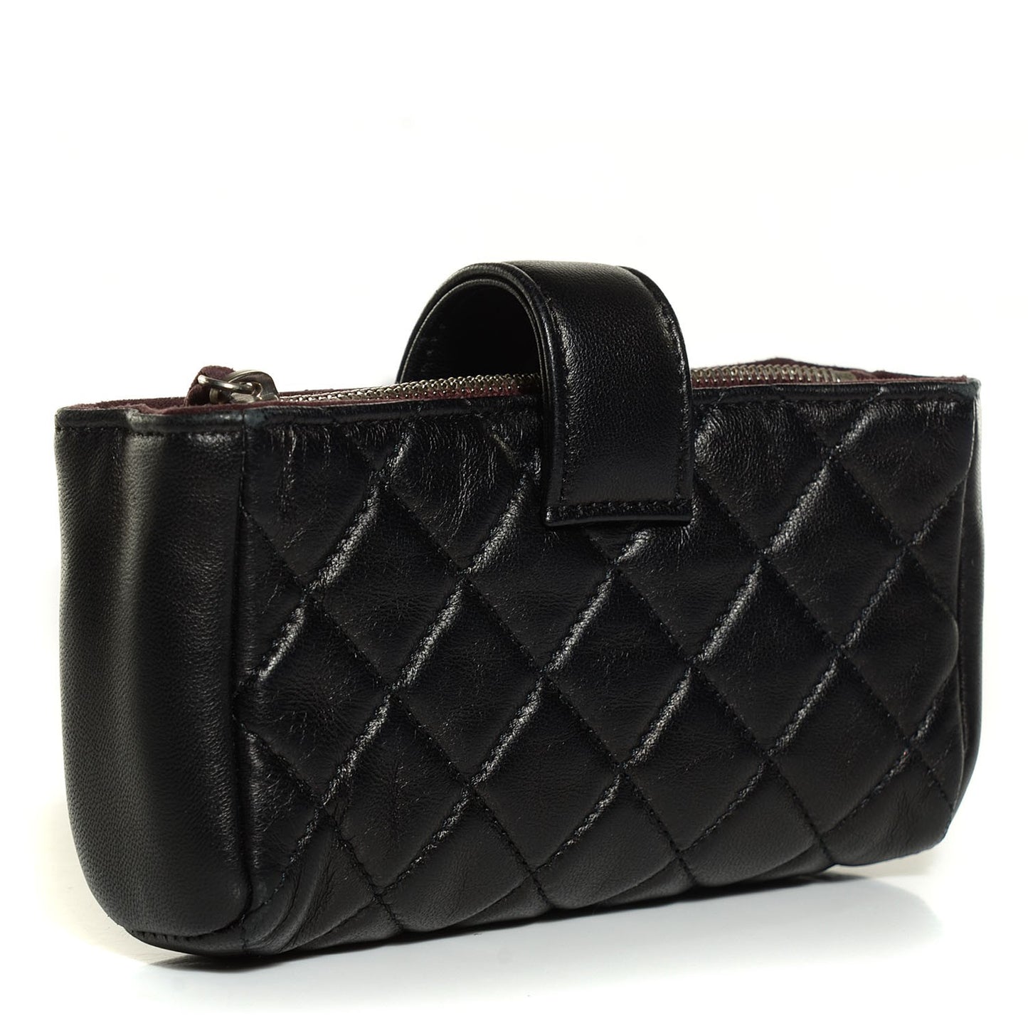 Lambskin Card Case and Bill Holder Black