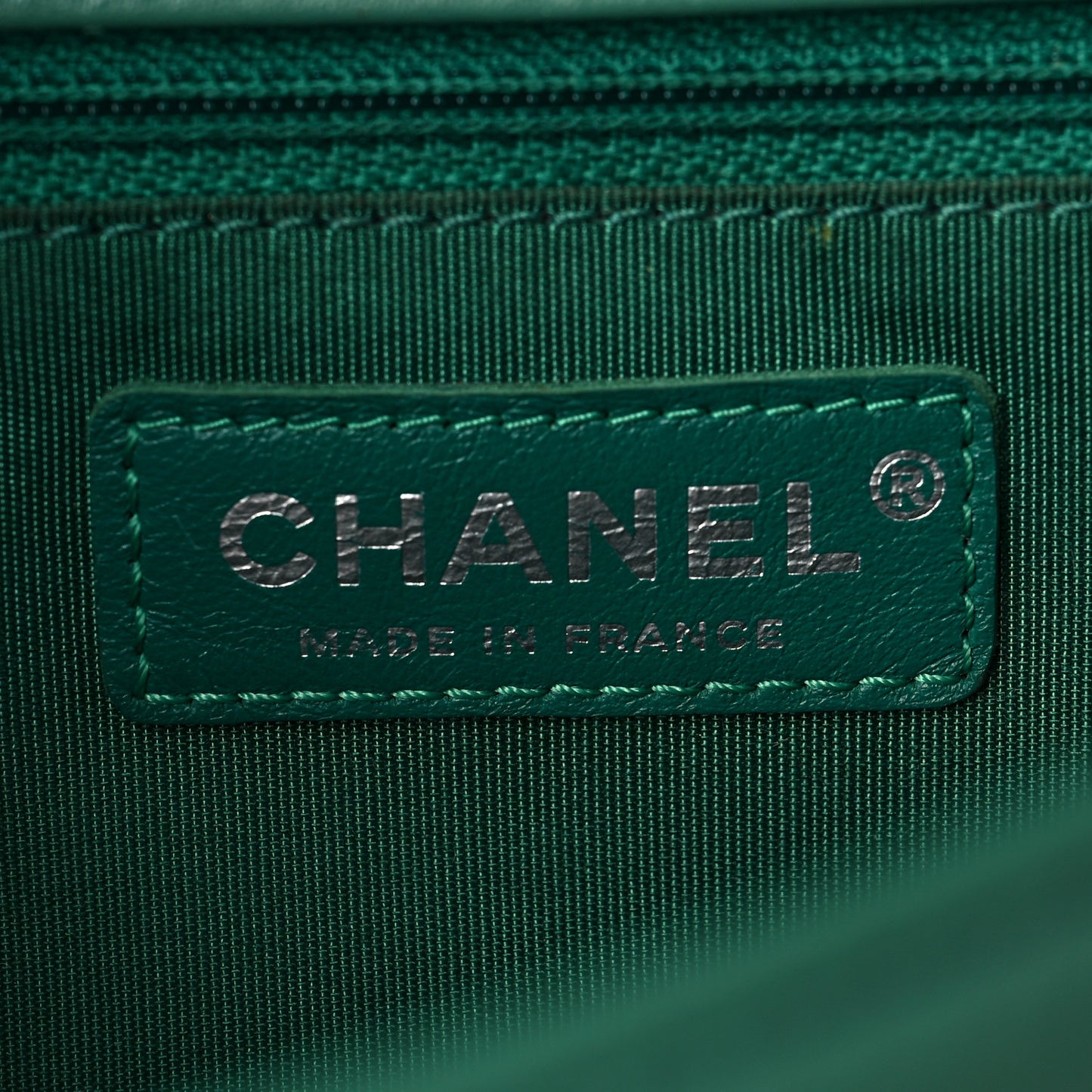 Calfskin Chevron Quilted New Medium Braided Boy Flap Green