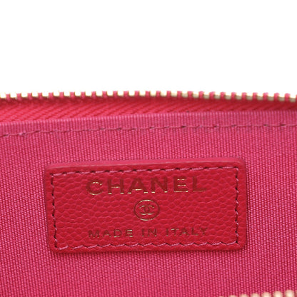 Chanel Caviar Camellia Embossed Key Holder Case Fuchsia 6 of 8