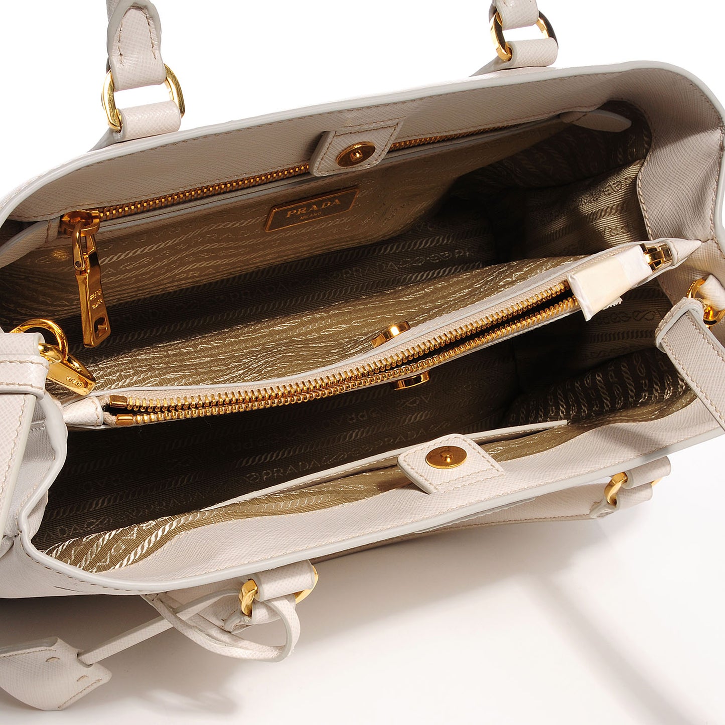 Saffiano Lux Medium Tote Talco