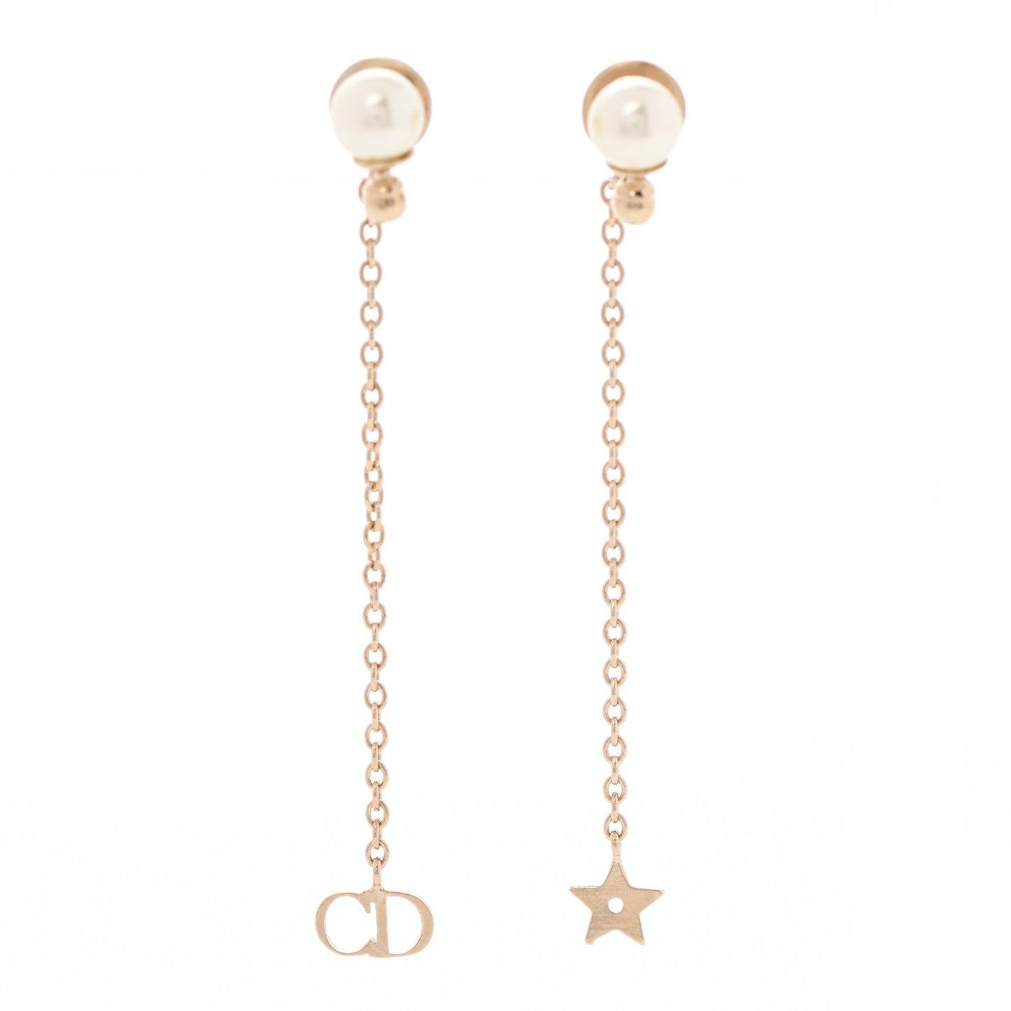 Pearl La Petite Tribale Dangle Chain Earrings Gold