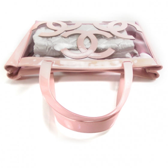 Chanel Vinyl Patent CC Logo Beach Tote 5 of 10
