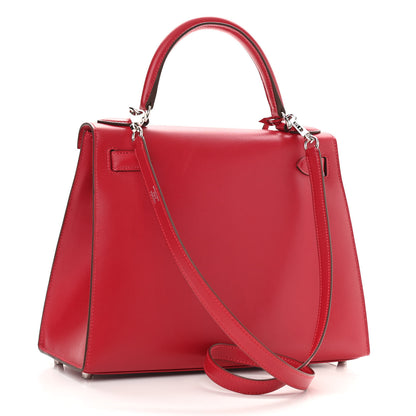 Hermes Tadelakt Kelly Sellier 28 Rouge Vif 3 of 11