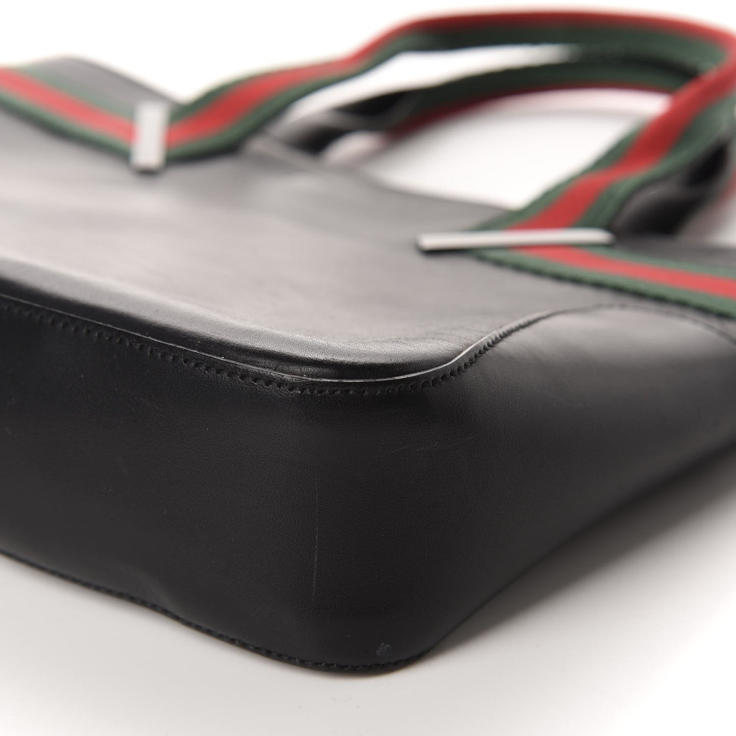 Calfskin Web Tote Bag Black