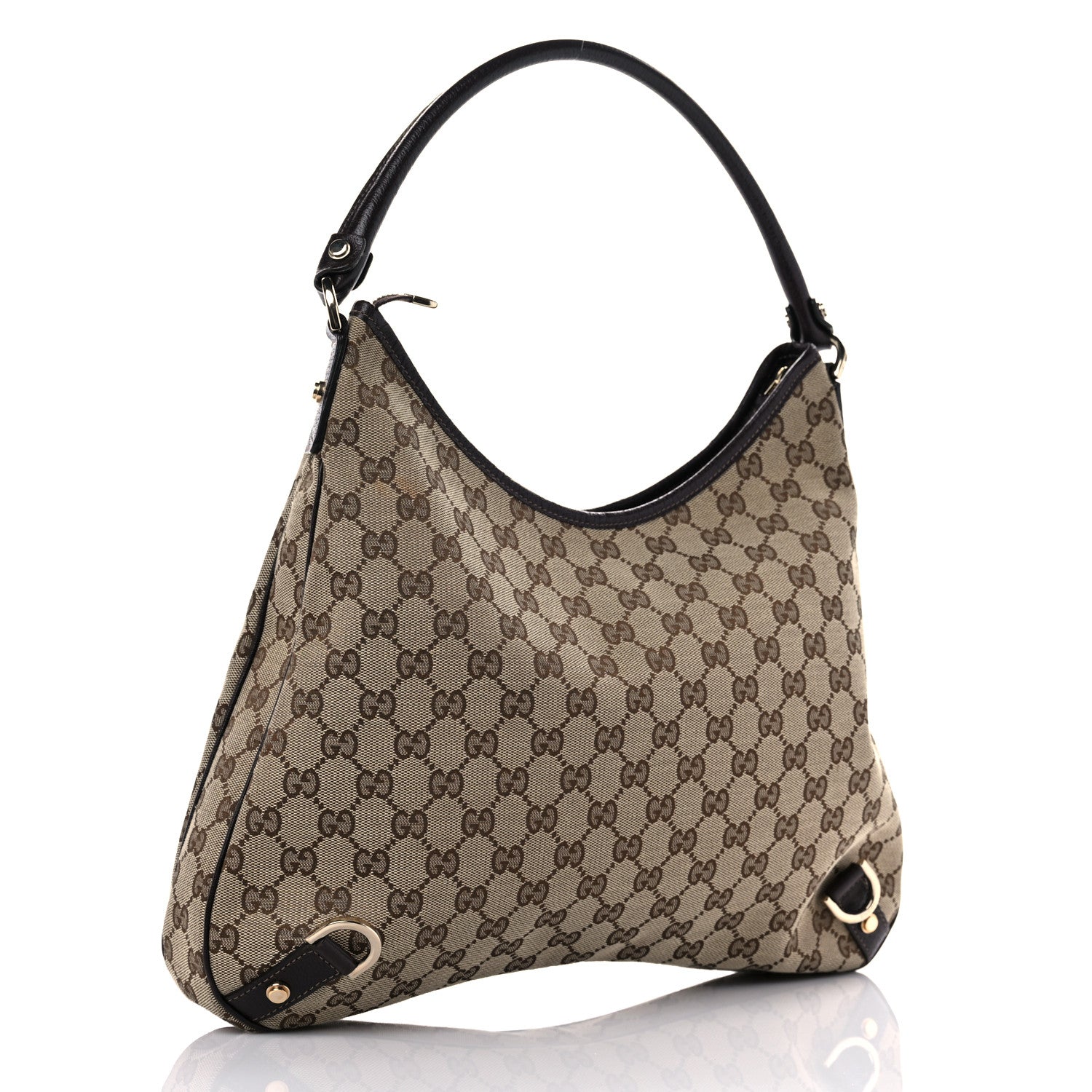 Gucci Monogram Large Abbey D Ring Hobo Dark Brown 3 of 15