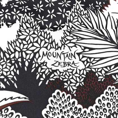 Hermes Silk Mountain Zebra Scarf 90 Marron Black White 4 of 6