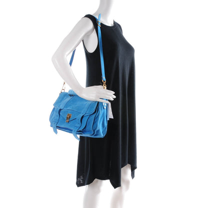 Proenza Schouler Suede Medium PS1 Satchel Rip Tide 2 of 7