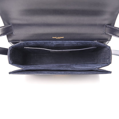 Saint Laurent Smooth Calfskin Suede Medium Bellechasse Navy 4 of 10