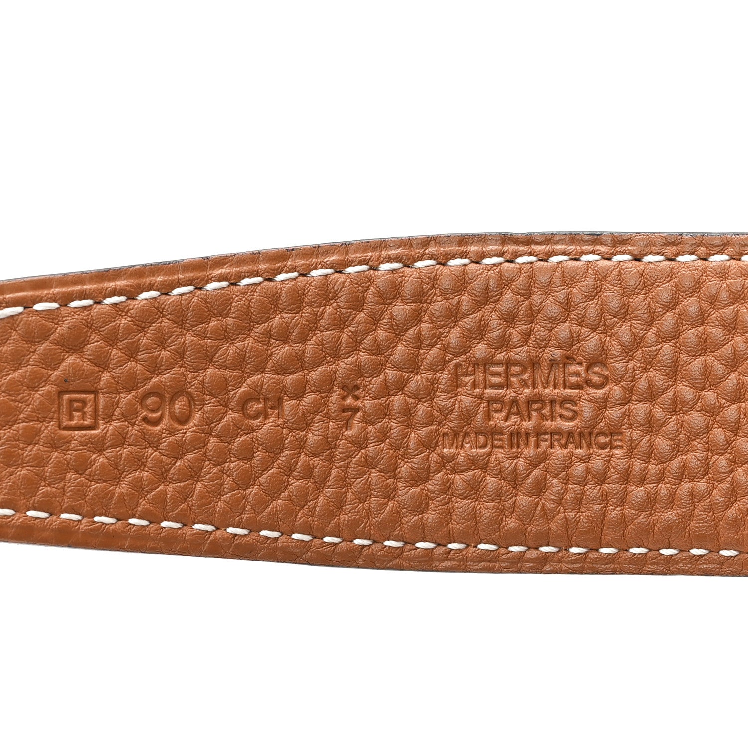 Hermes Box Togo 32mm H Belt 90 36 Black Gold 3 of 5