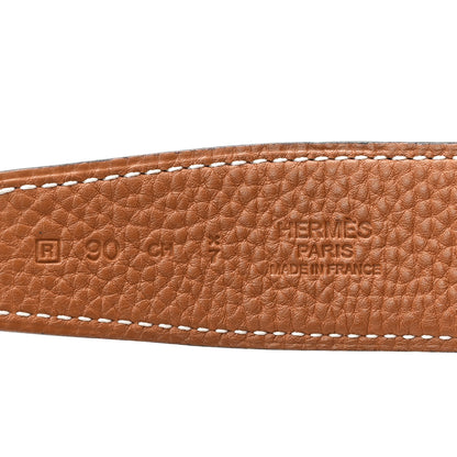 Hermes Box Togo 32mm H Belt 90 36 Black Gold 3 of 5