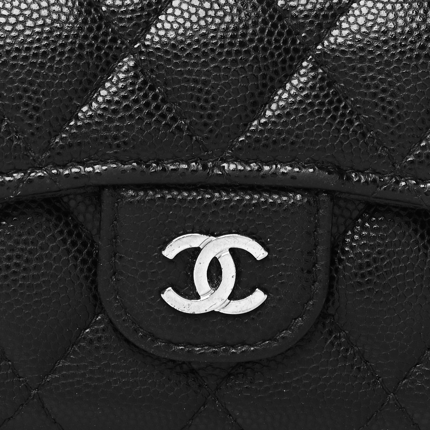 Chanel Caviar Quilted Classic 4 Key Holder Wallet Black 9 of 16