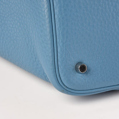 Hermes Taurillon Clemence Picotin 22 MM Blue Jean 11 of 13