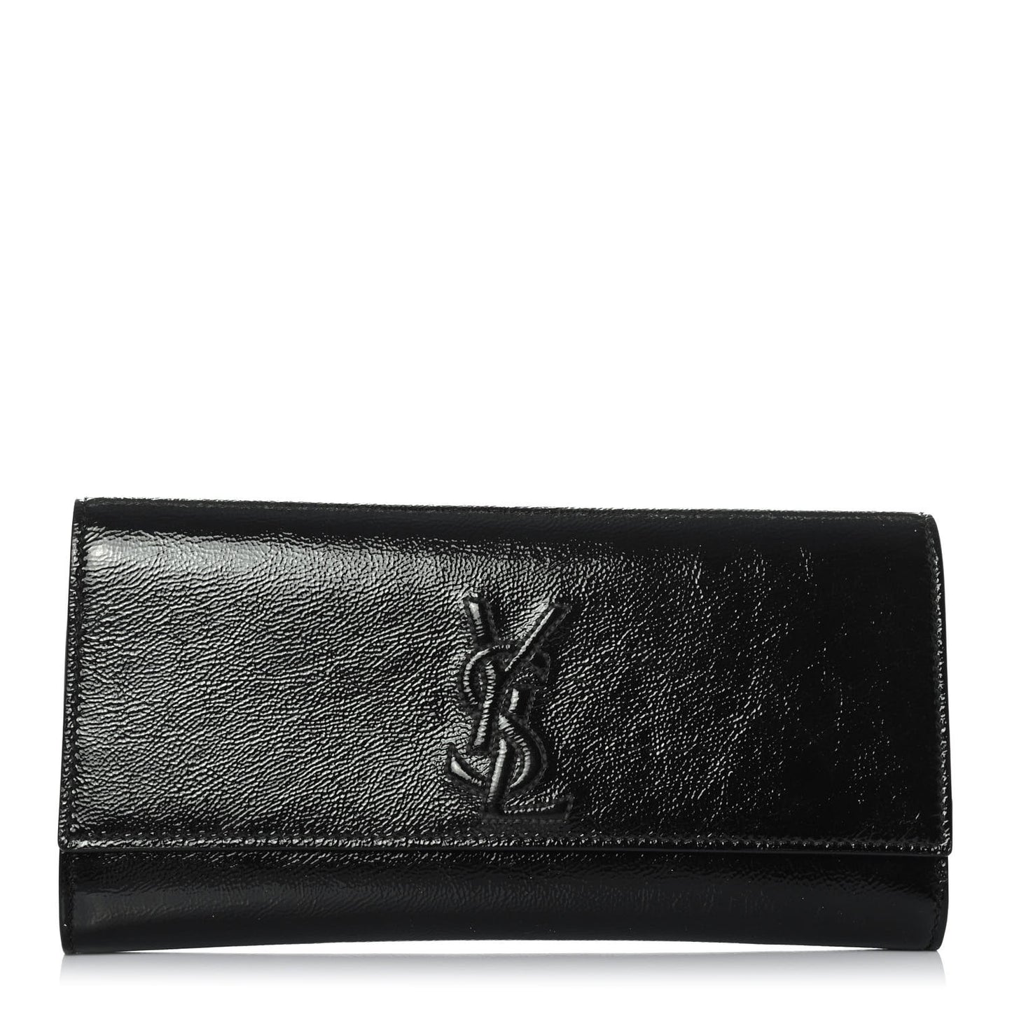 Textured Patent Monogram Small Belle De Jour Clutch Black