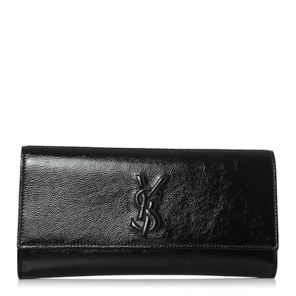 Saint Laurent Textured Patent Monogram Small Belle De Jour Clutch Black 1 of 4