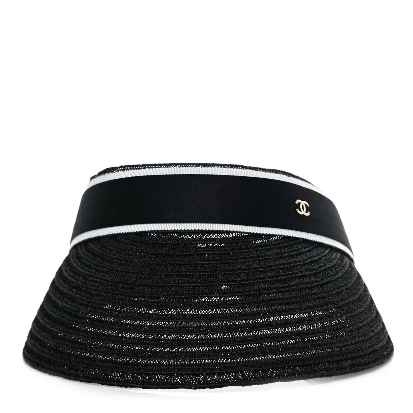 Abaca Cotton Ribbon Visor S Black
