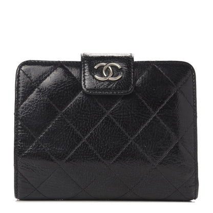 Chanel Patent Caviar CC Compact French Flap Wallet Black 1 of 13