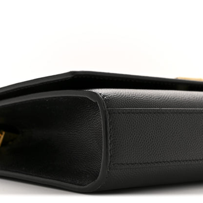 Saint Laurent Grain De Poudre Small Monogram Kate Satchel Black 9 of 13