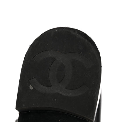 Chanel Calfskin Lace Up Combat Boots 36 Black 10 of 16