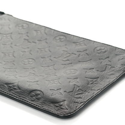 Louis Vuitton Calfskin Monogram Shadow Pochette Black 9 of 10