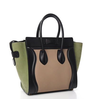 Celine Nubuck Calfskin Micro Tri-Color Luggage 2 of 9