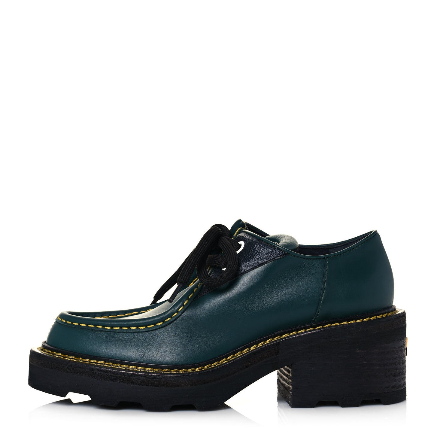 Calfskin Beaubourg Platform Derby Shoes 37.5 Green