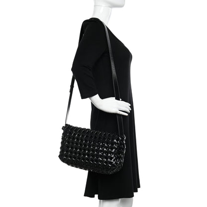 Bottega Veneta Nappa Intrecciato Crochet The Window Crossbody Bag Black 2 of 12
