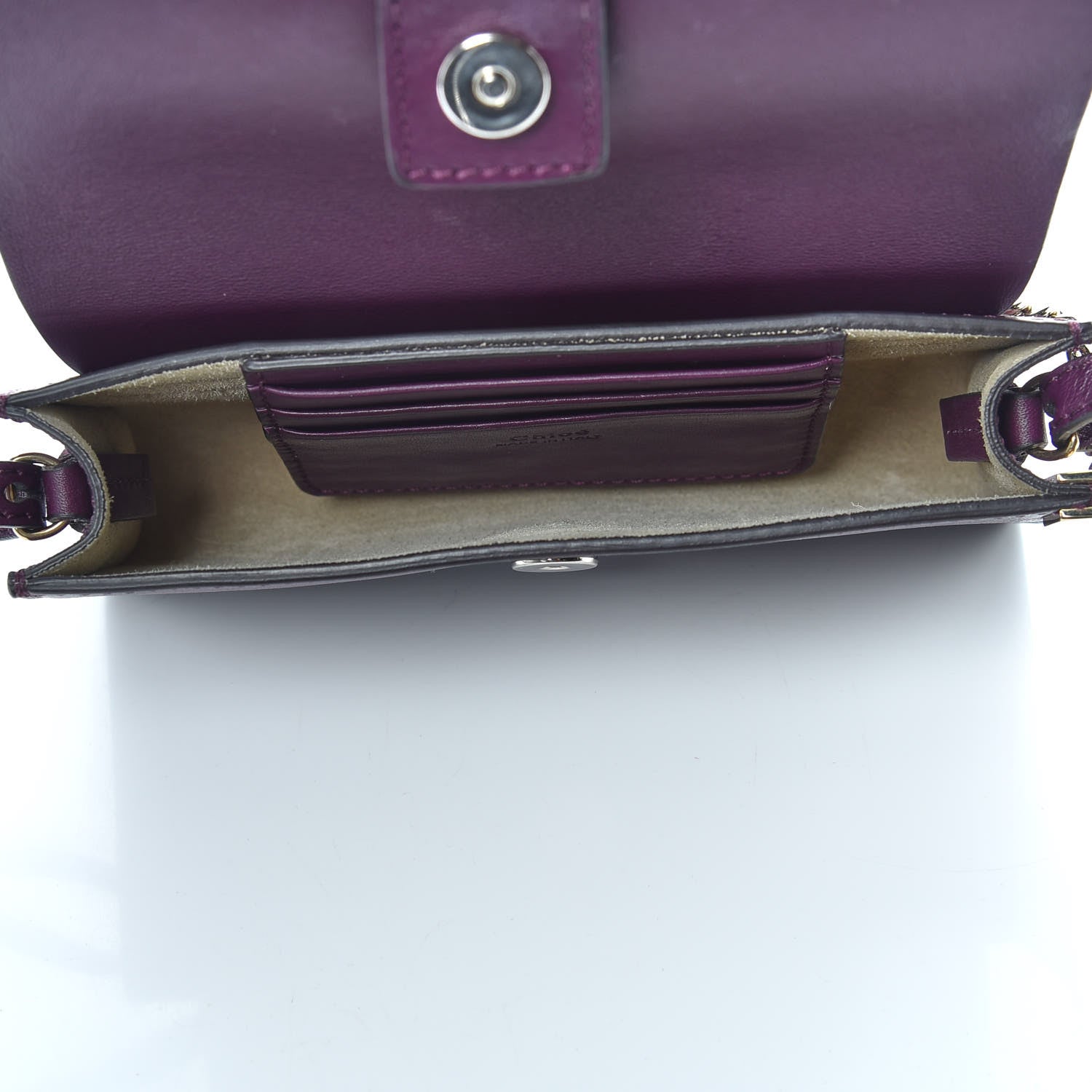Chloe Suede Calfskin Mini Faye Shoulder Bag Intense Violine 7 of 13