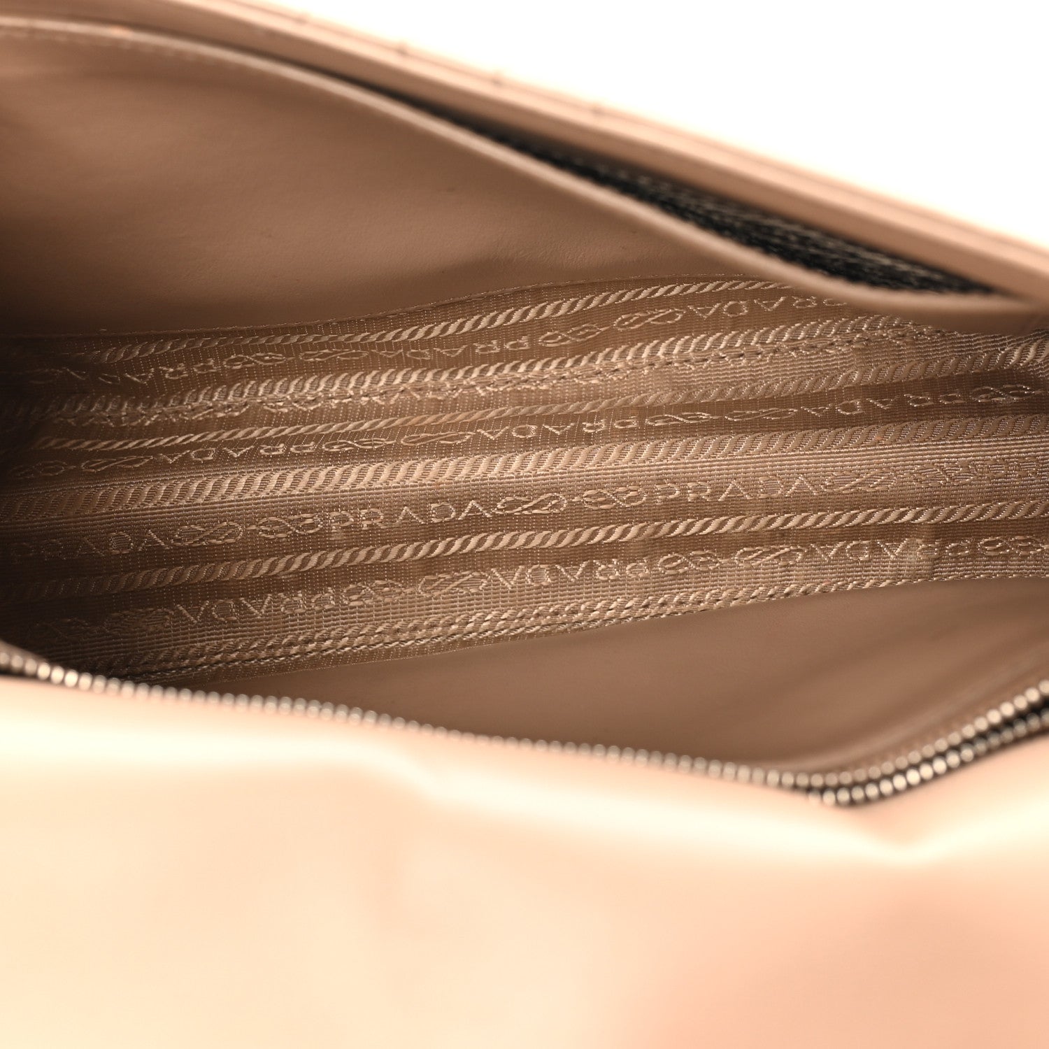 Prada Soft Calfskin Impunture Diagramme Large Chain Flap Shoulder Bag Cipria 5 of 9