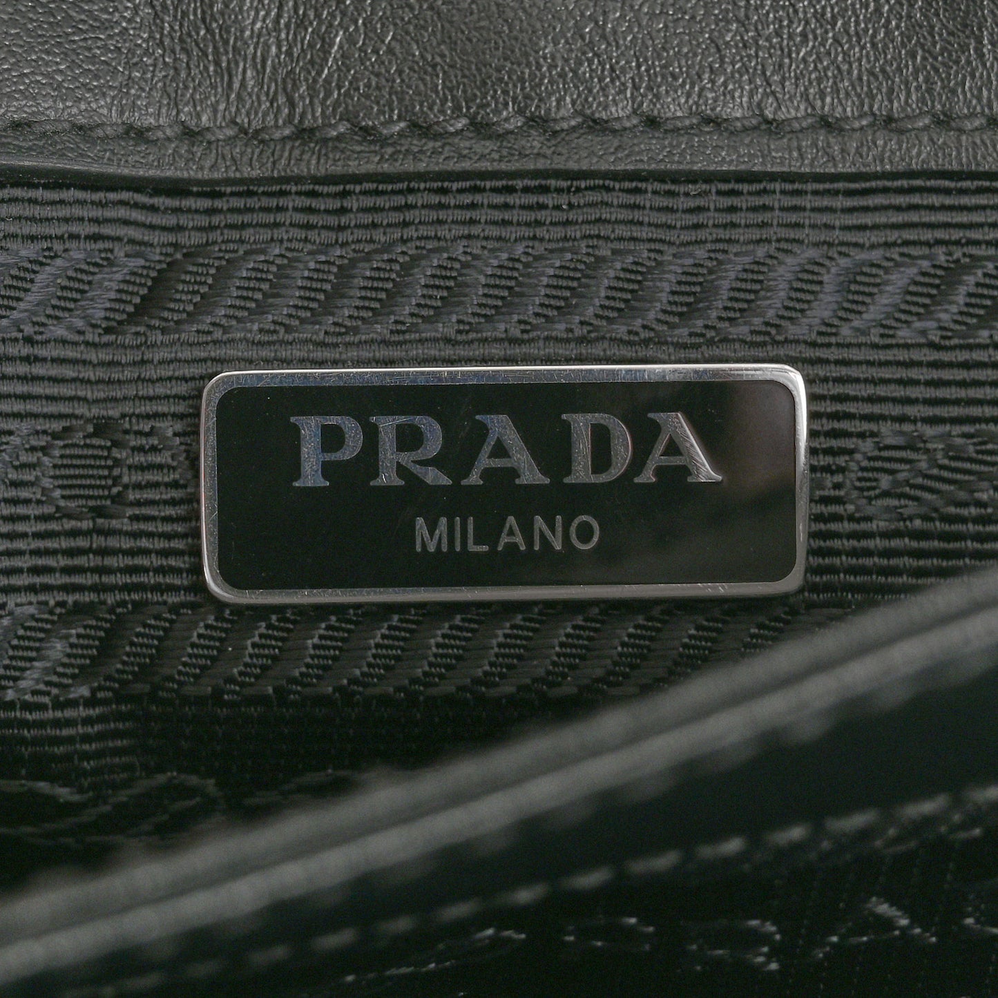 Saffiano Soft Calfskin Chain Crossbody Bag Black