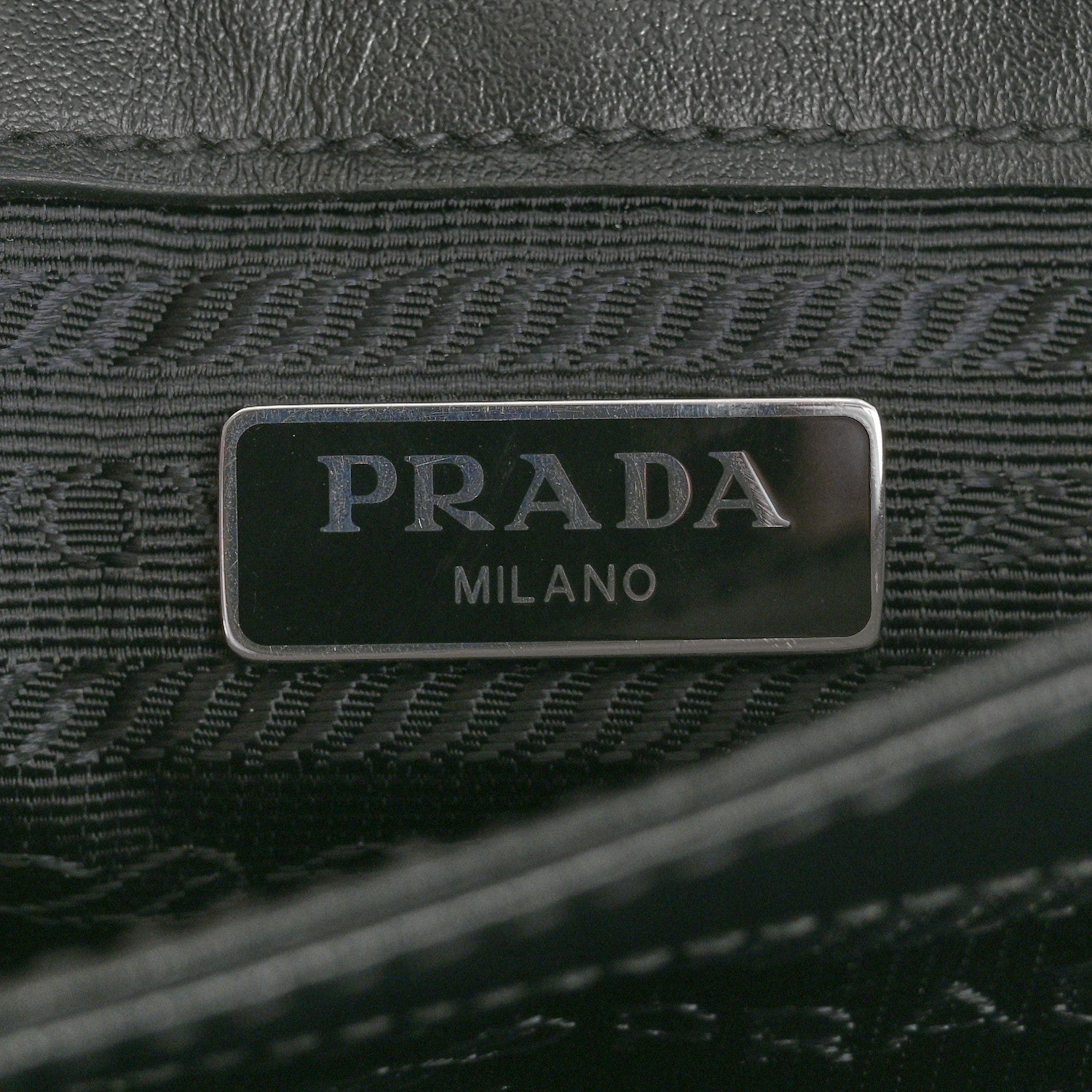 Prada Saffiano Soft Calfskin Chain Crossbody Bag Black 6 of 13